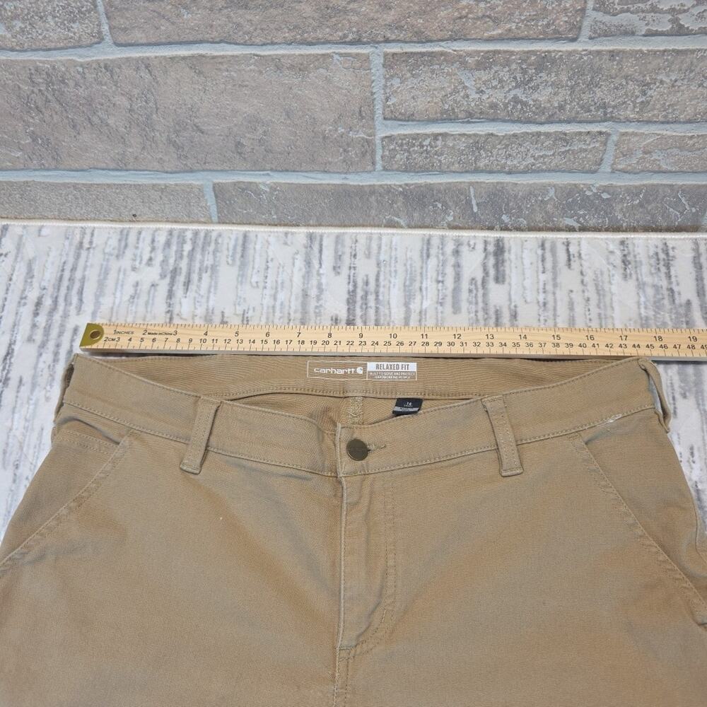 Carhartt Women's Carpenter Pants Tan Original Fit Straight Leg Sz 14 - Picture 12 of 13